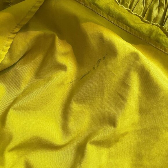 QP Designers Ruffle Tier Dress Women S Moss Green Lined Peasant High Neck Midi - Picture 10 of 10